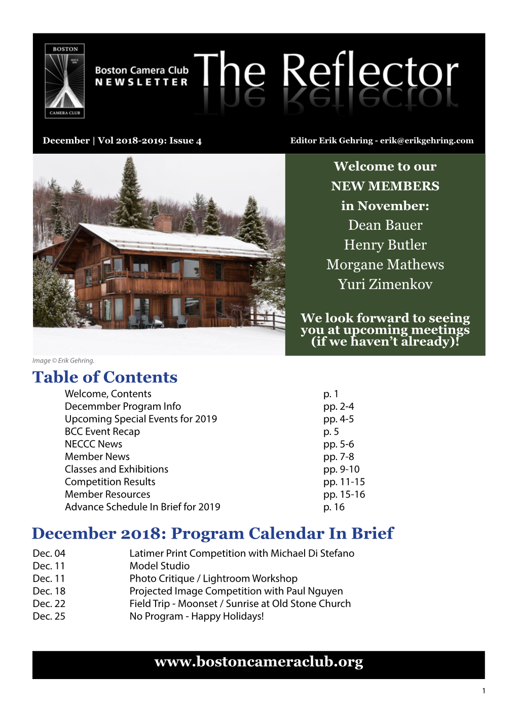 Table of Contents December 2018