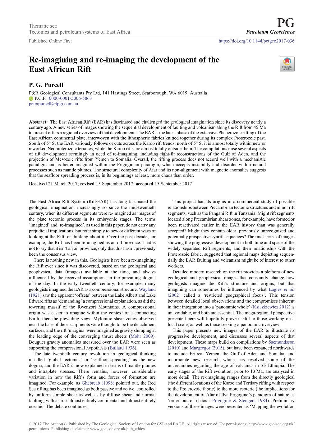 Re-Imagining and Re-Imaging the Development of the East African Rift