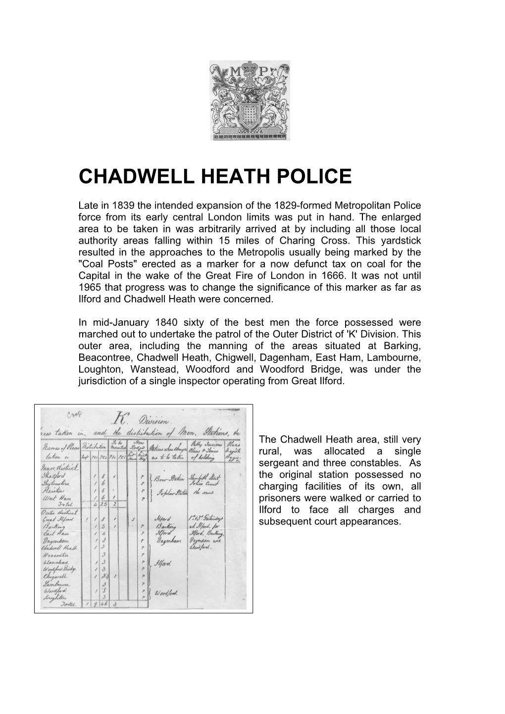 Chadwell Heath Police Station As Recorded from Station Road During the Occasional Survey of Metropolitan Police Stations Undertaken in 1911