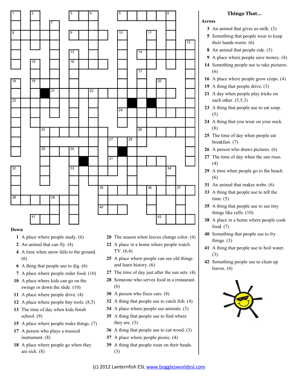 Relative Clauses Crossword s3