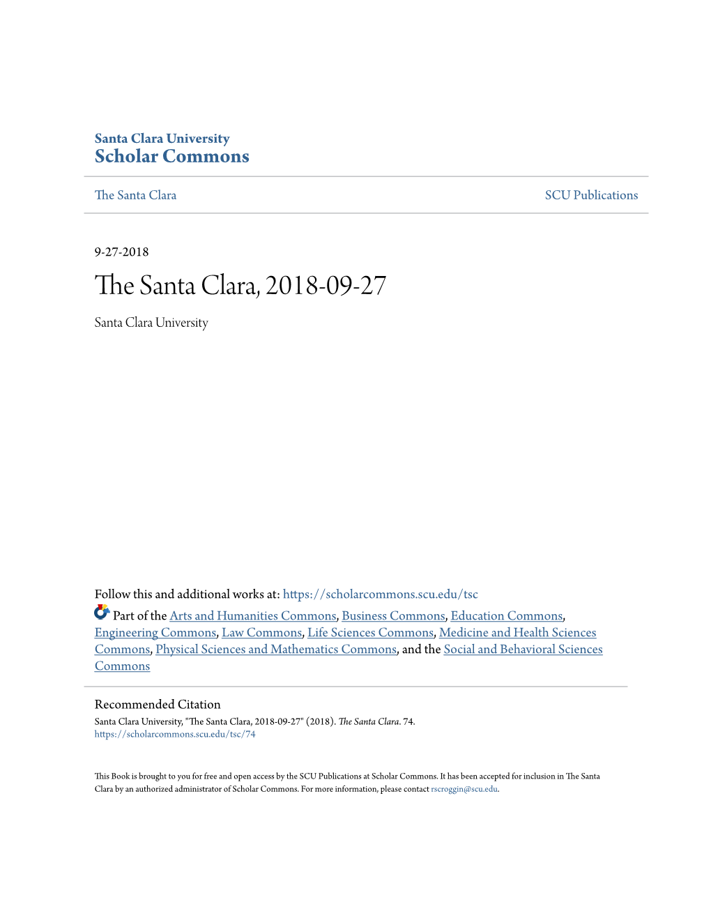 The Santa Clara, 2018-09-27