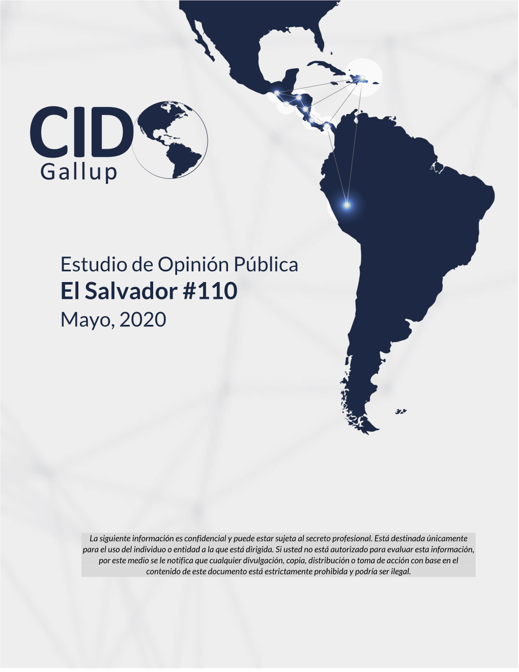 Estudio De Opinión Pública El Salvador #110 Mayo, 2020