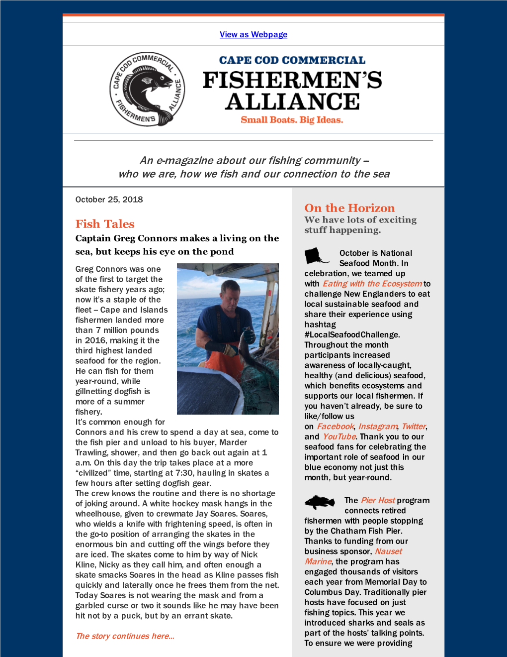 An E-Magazine About Our Fishing Community -- ​Who We Are, How We Fish and Our Connection to the Sea