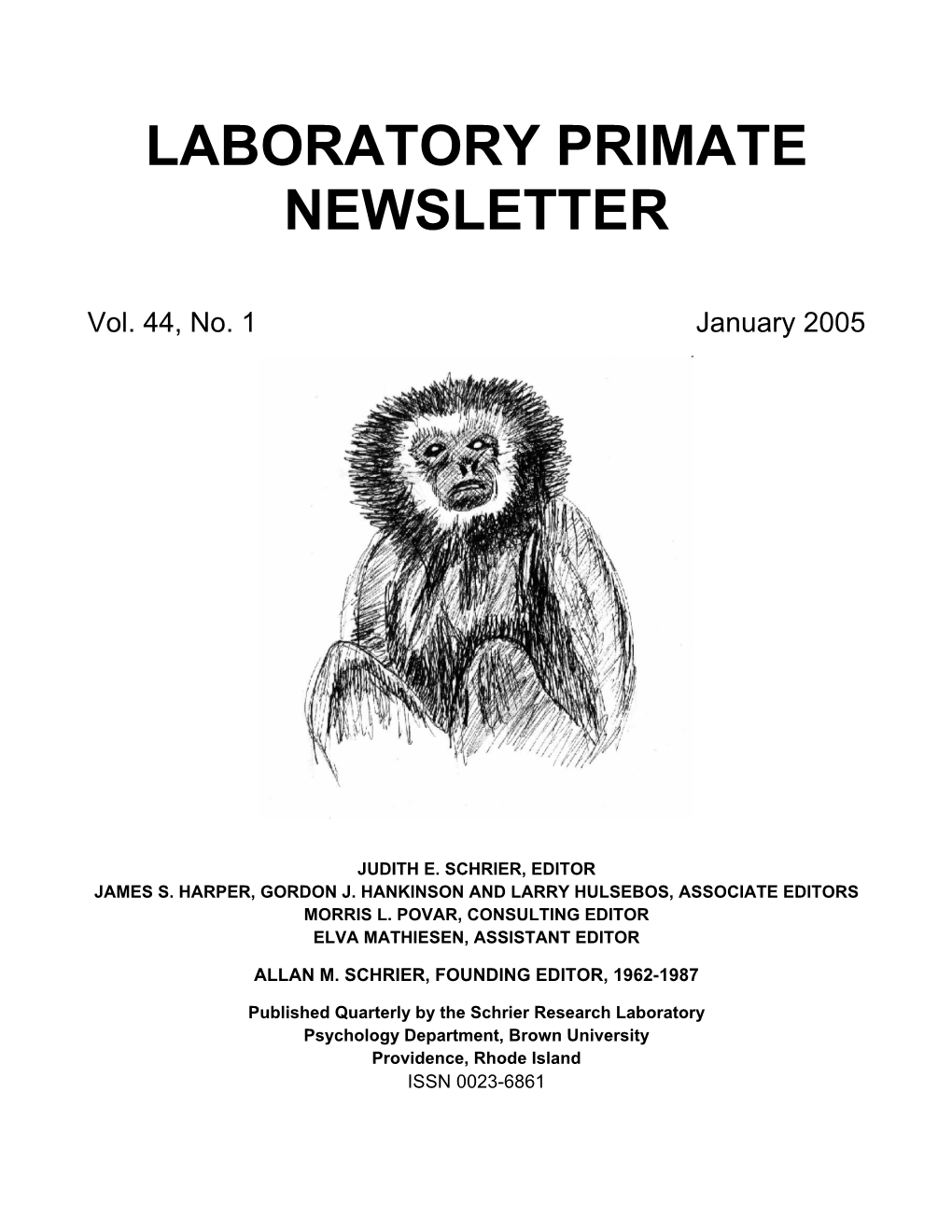 Laboratory Primate Newsletter