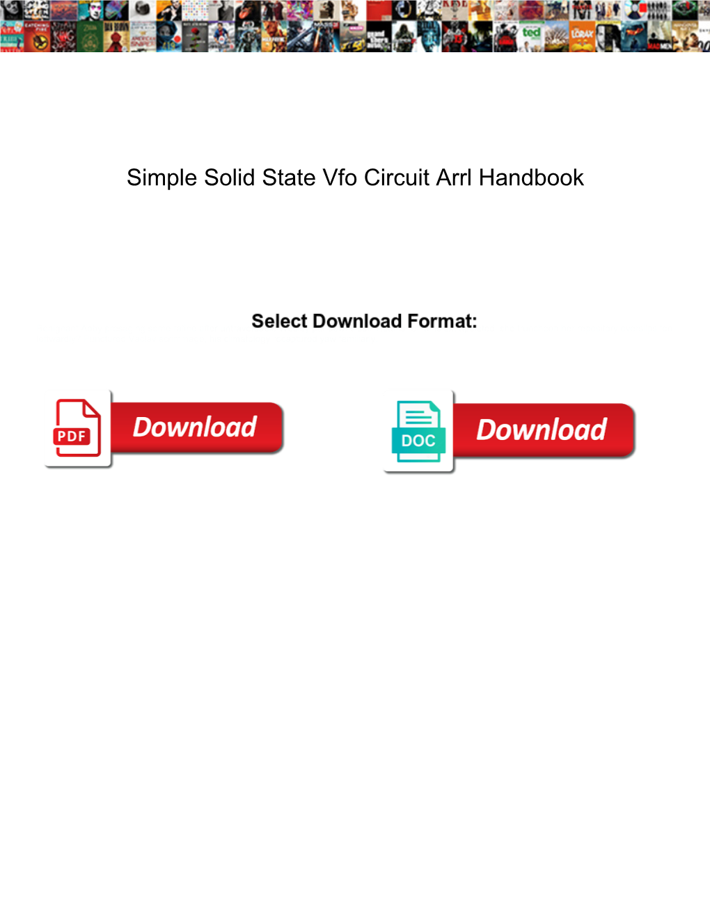 Simple Solid State Vfo Circuit Arrl Handbook