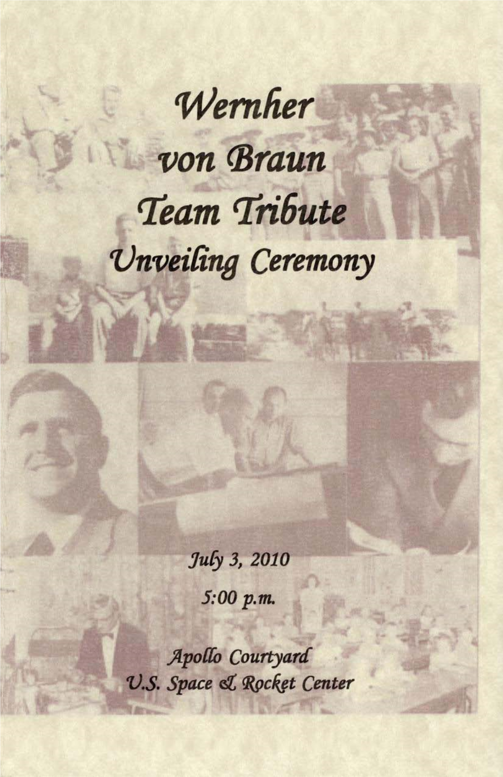 Wernher Von Braun Team Tribute Unveiling Ceremony