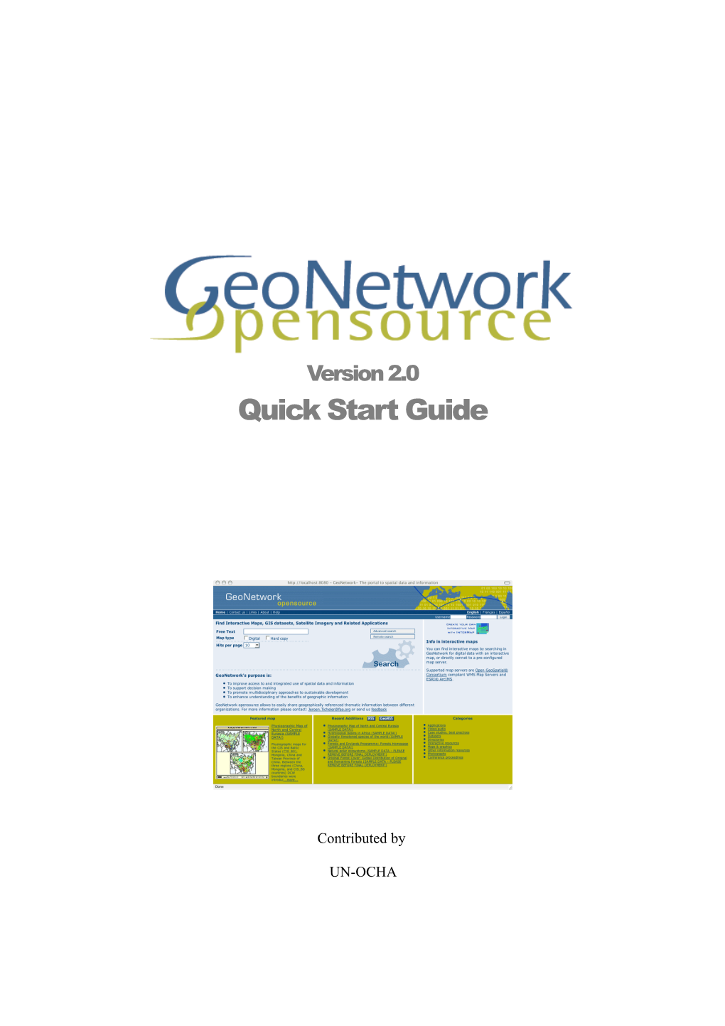 Geonetwork Opensource Quick Start Guide 1St Edition