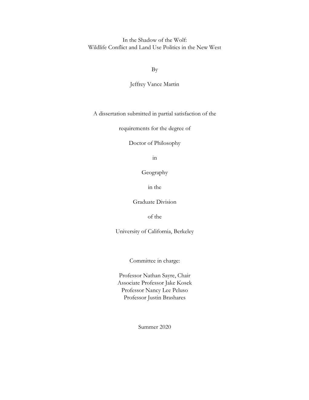 Wildlife Conflict and Land Use Politics in the New West by Jeffrey Vance