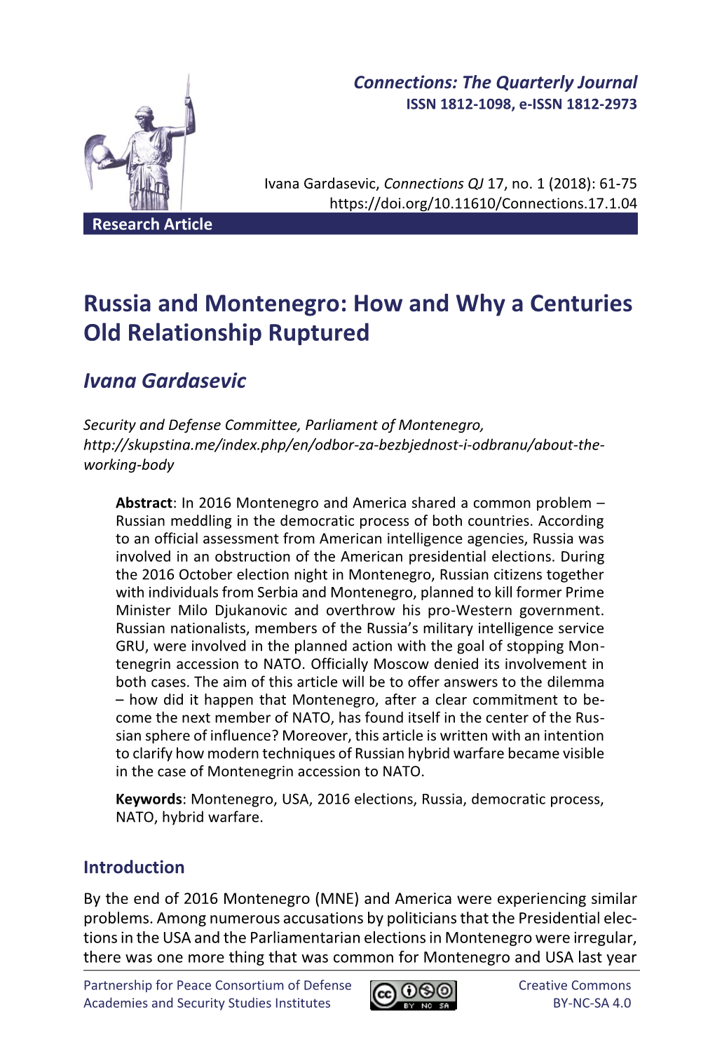 Russia and Montenegro: How and Why a Centuries Old Relationship Ruptured