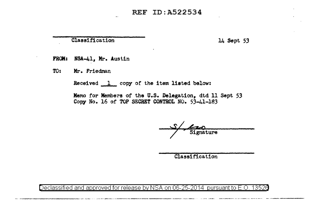 UK/US COMSEC Conference Forwarded Herewith Is a Copy of a UK Paper Reviewing the Present Statue of UK Cryptographic Equipments