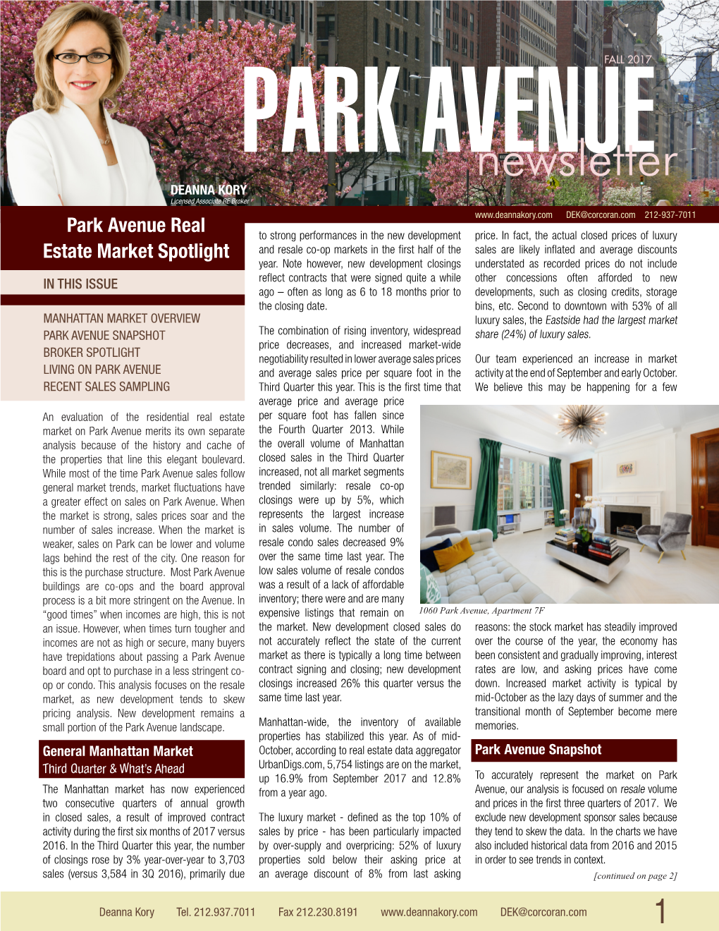 Park Avenue Newsletter 2017