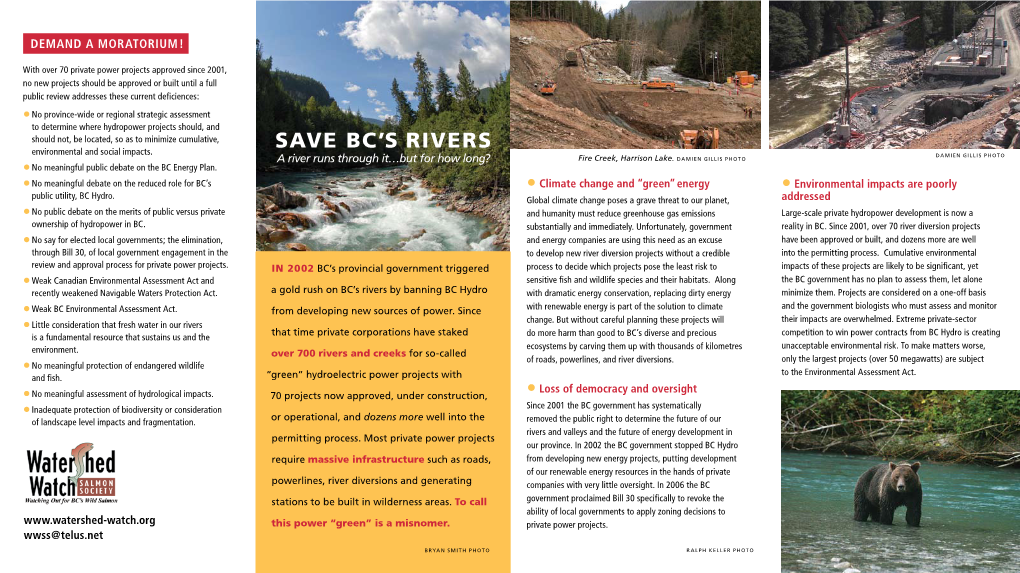 Save Bc's Rivers