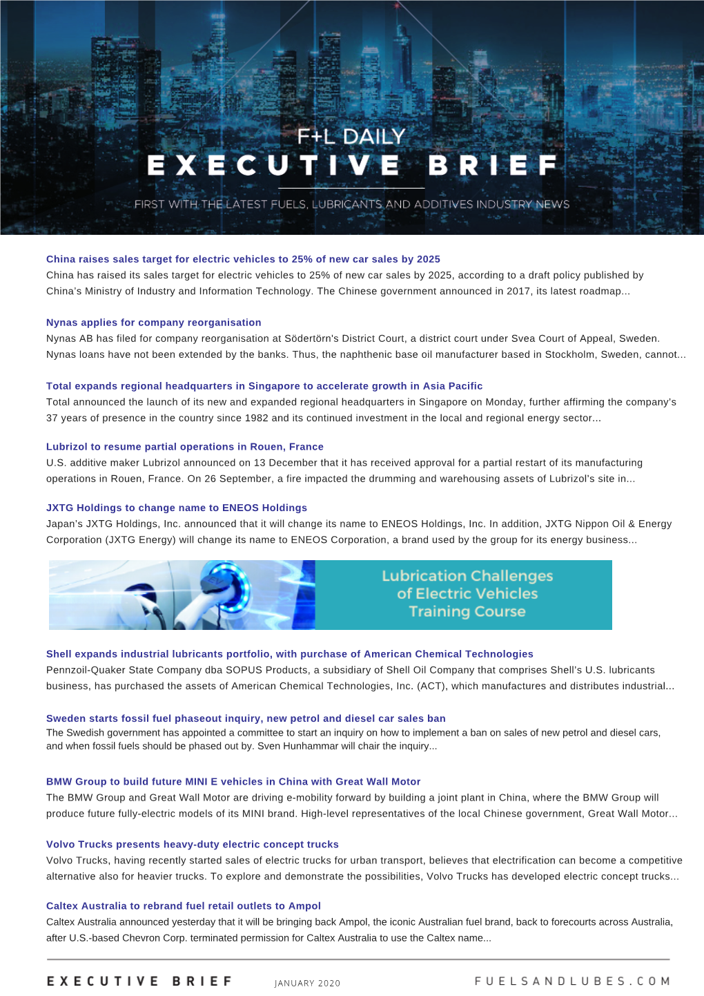 FLD Executive Brief January 2020