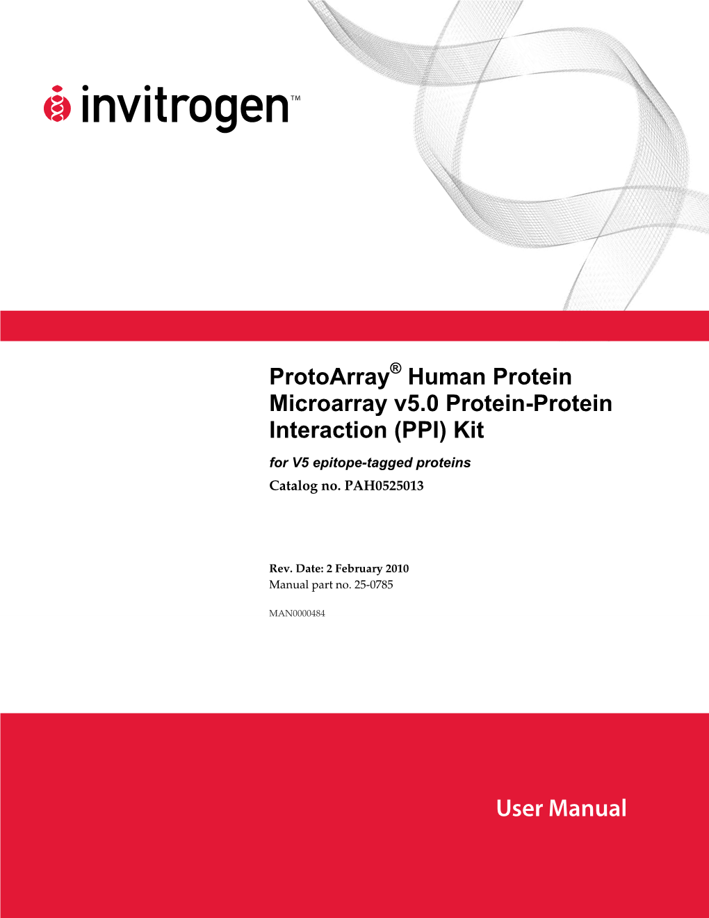 Protoarray® Protein Microarray PPI Kits for V5 Epitope-Tagged Proteins