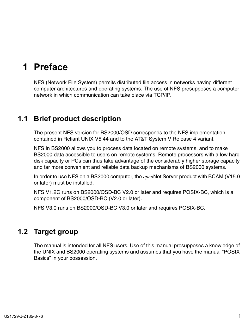 Nfs V3.0 / Nfs V1.2C (Bs2000/Osd