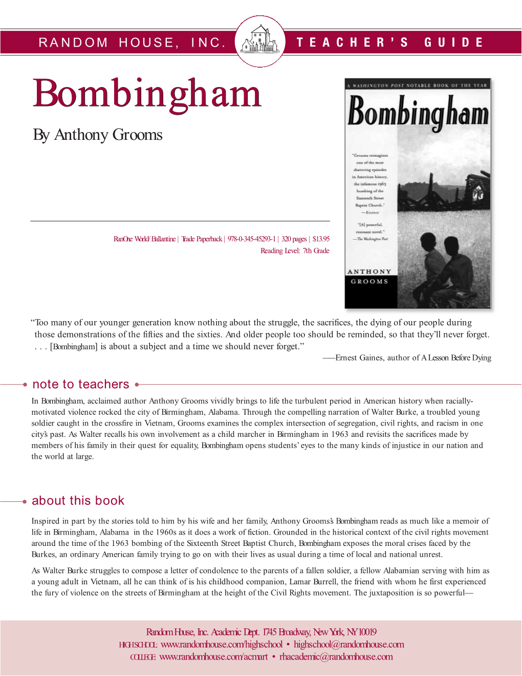 Bombingham by Anthony Grooms