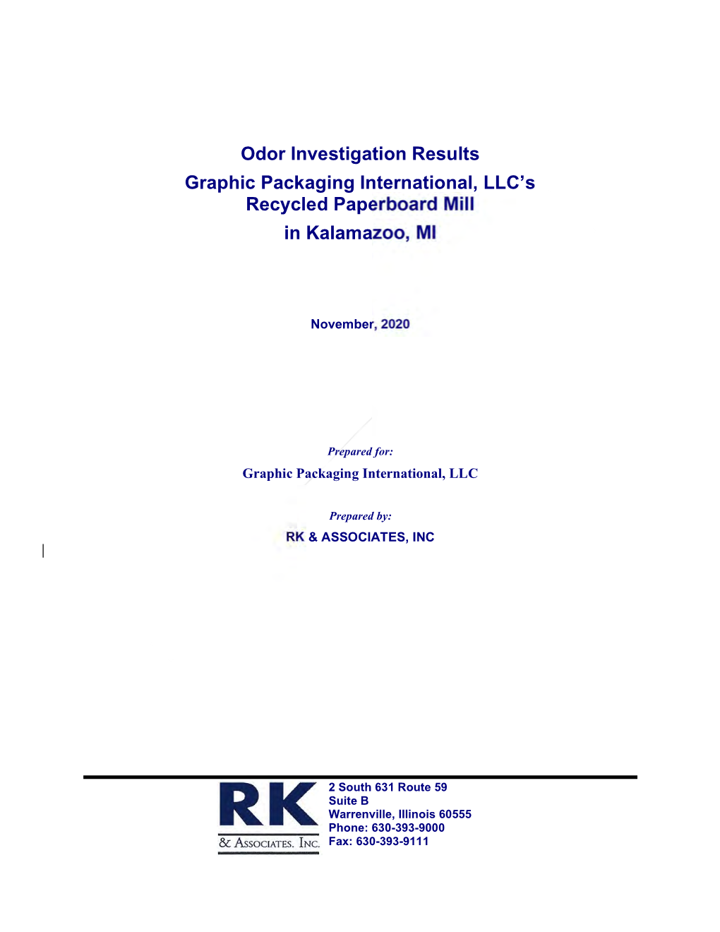 RKA Odor Investigation Report