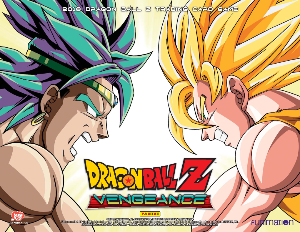 2016 Dragon Ball Z Trading Card Game