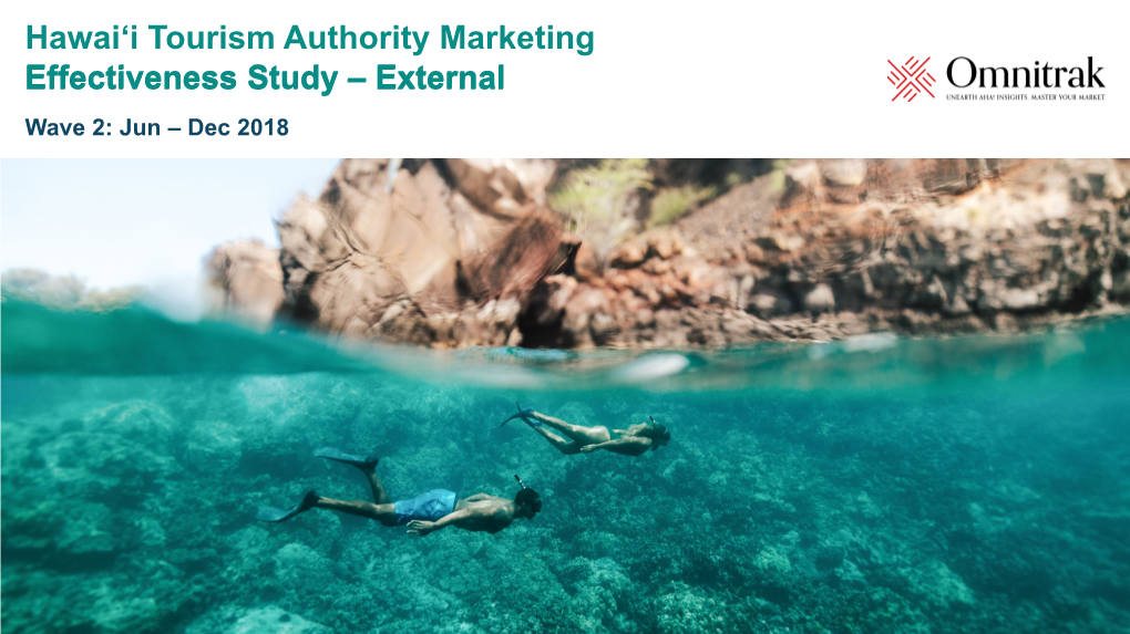 Marketing Effectiveness Study – External Wave 2: Jun – Dec 2018 Contents