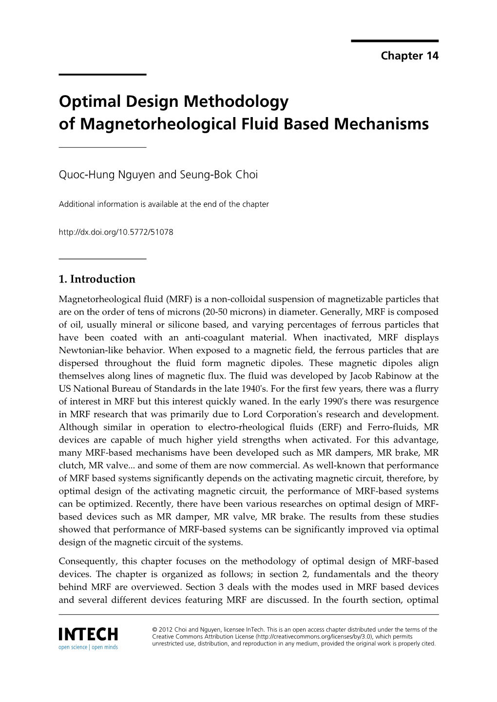 Optimal Design Methodology of Magnetorheological Fluid Based Mechanisms