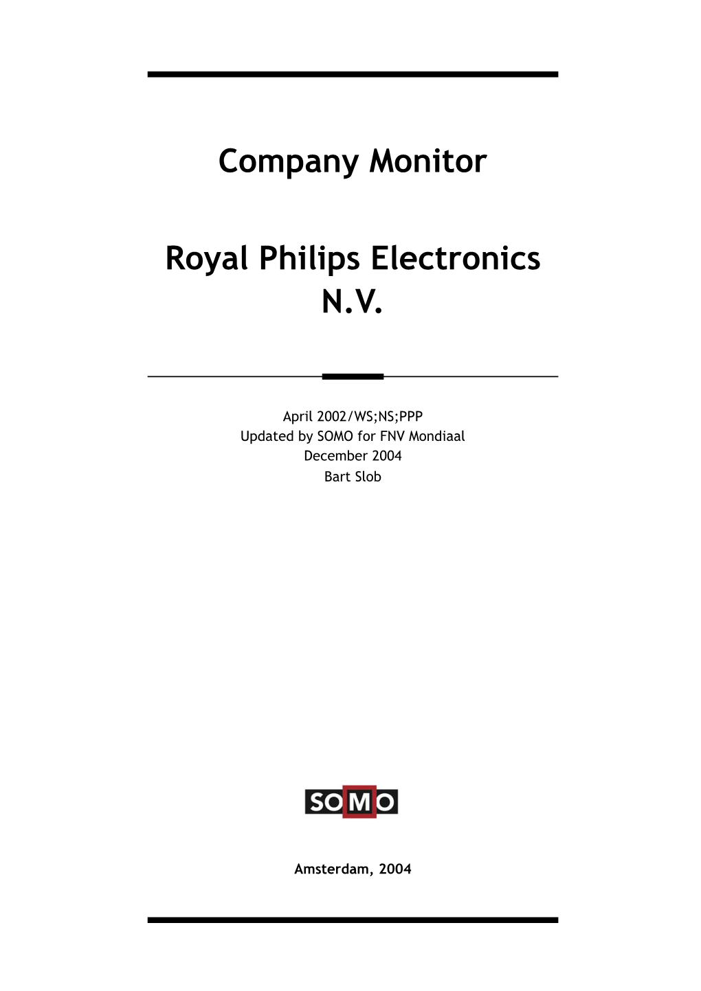 Philips Company Monitor Update