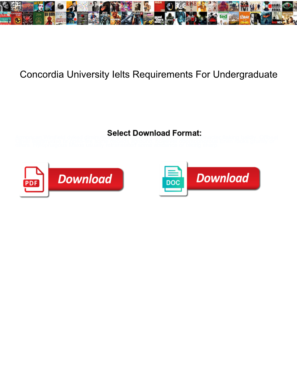 Concordia University Ielts Requirements for Undergraduate