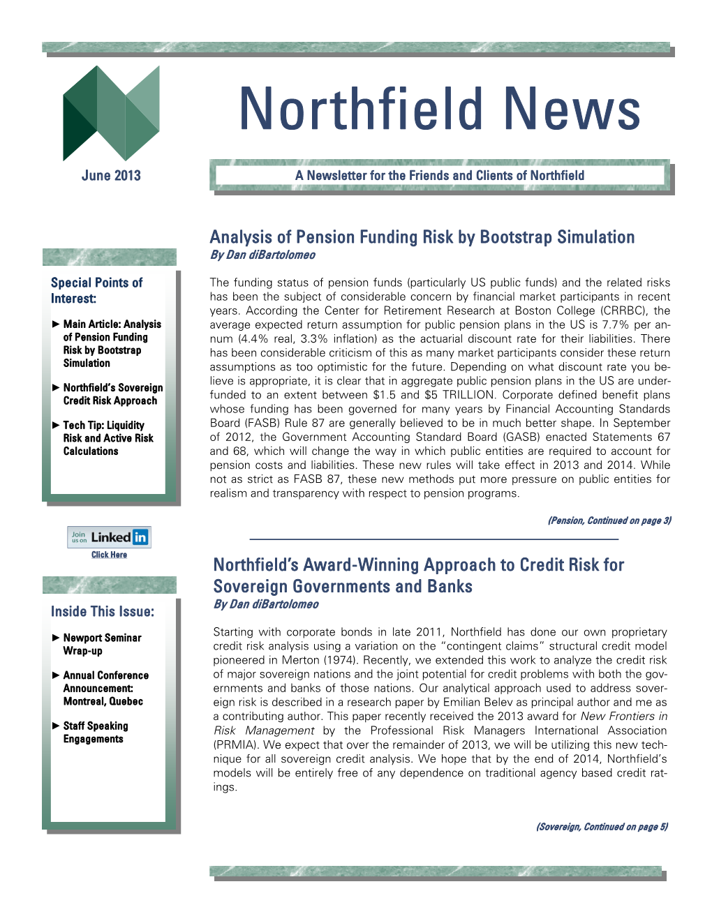 Northfield News-June 2013