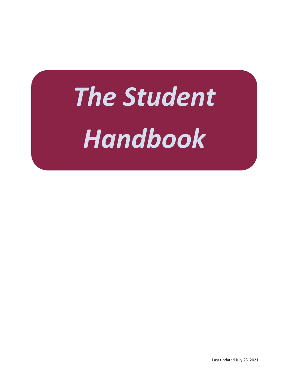 The Student Handbook