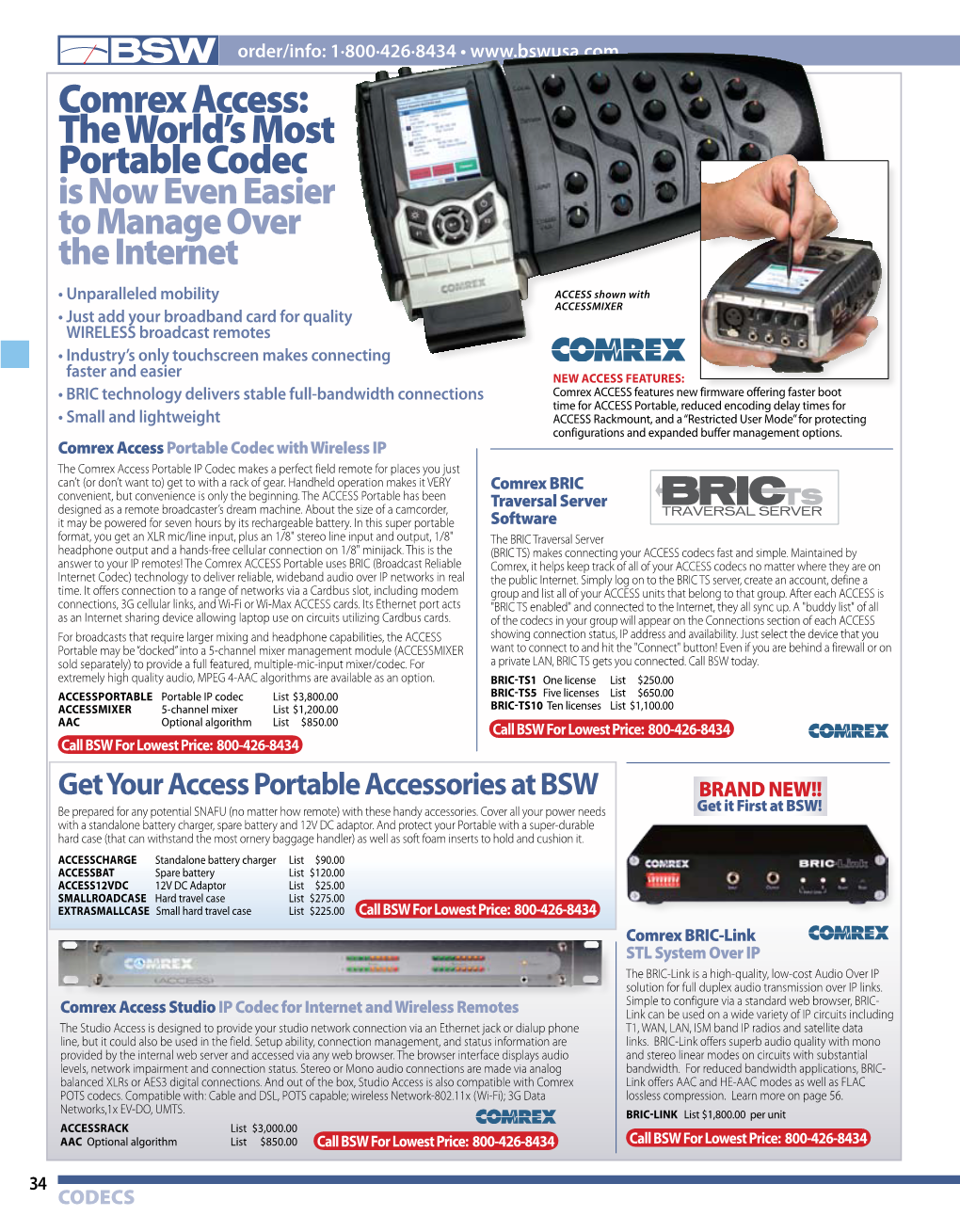 Comrex Access: the World's Most Portable Codec