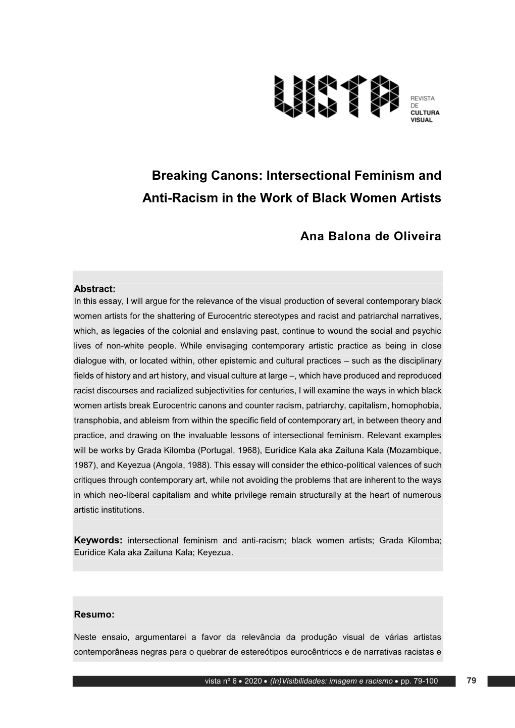 Intersectional Feminism and Anti-Racism in the Work of Black Women Artists