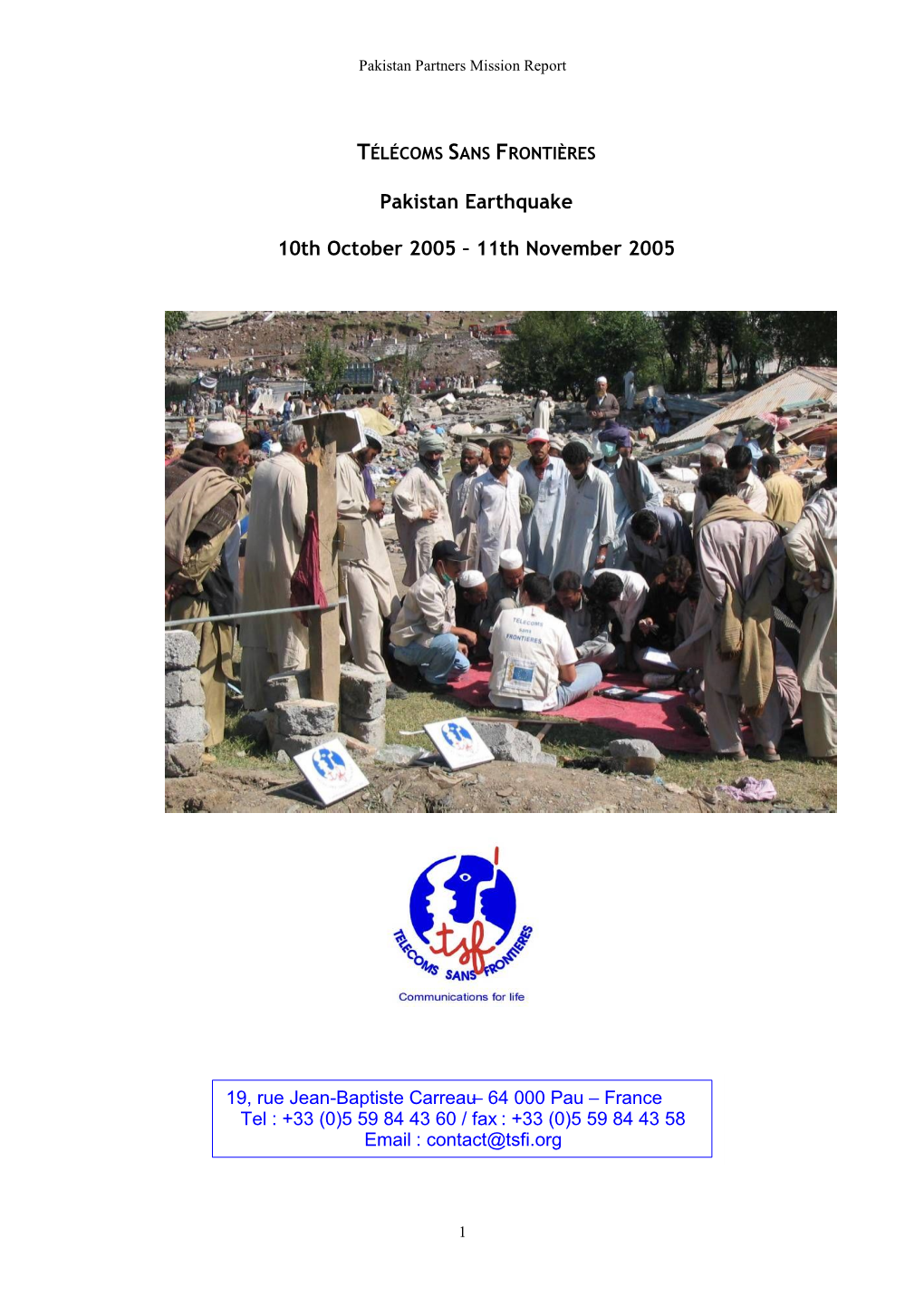 Pakistan Earthquake 10Th October 2005