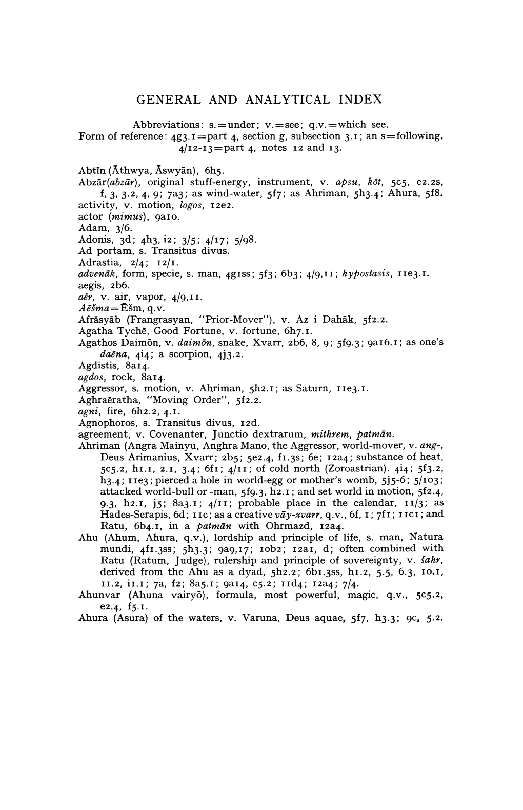 General and Analytical Index