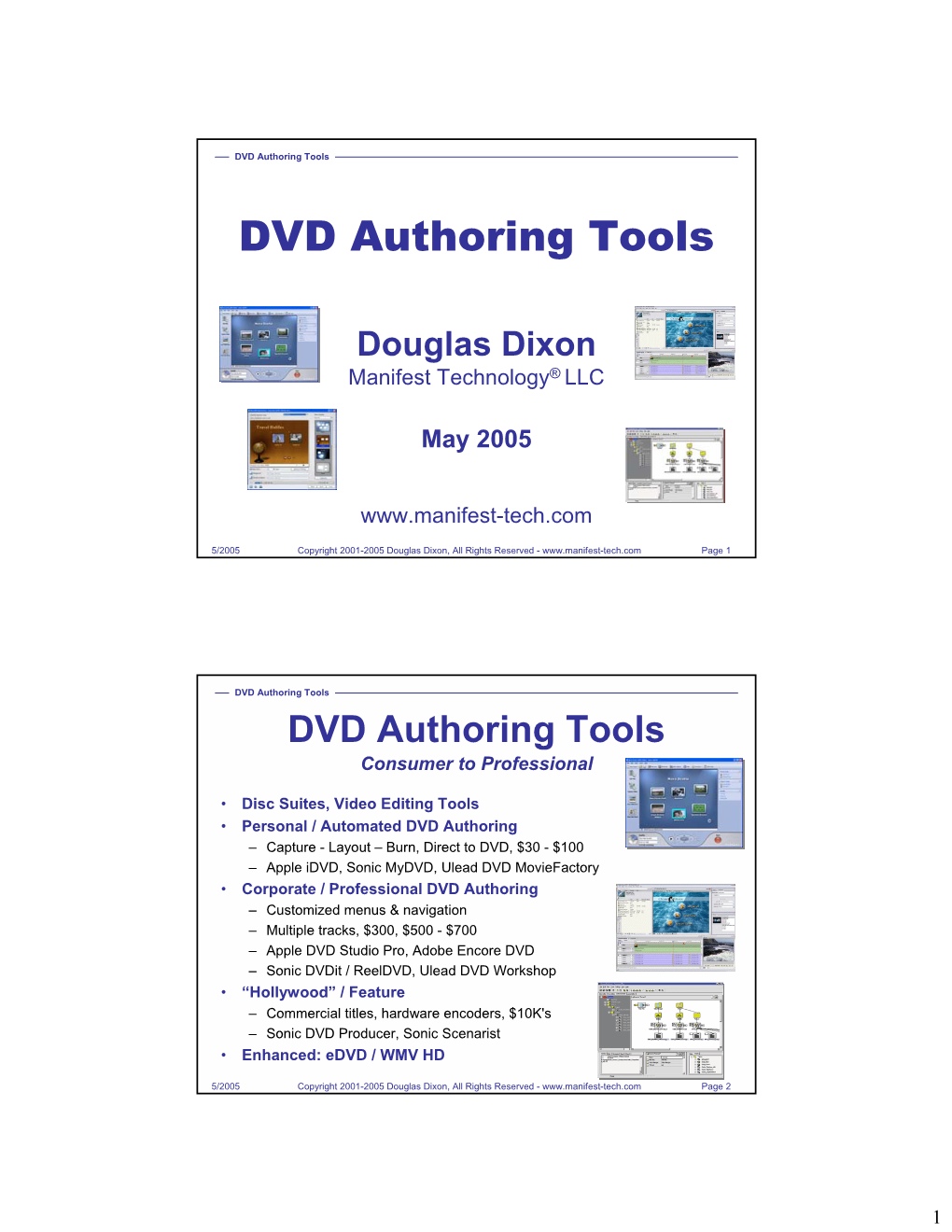 DVD Authoring Tools