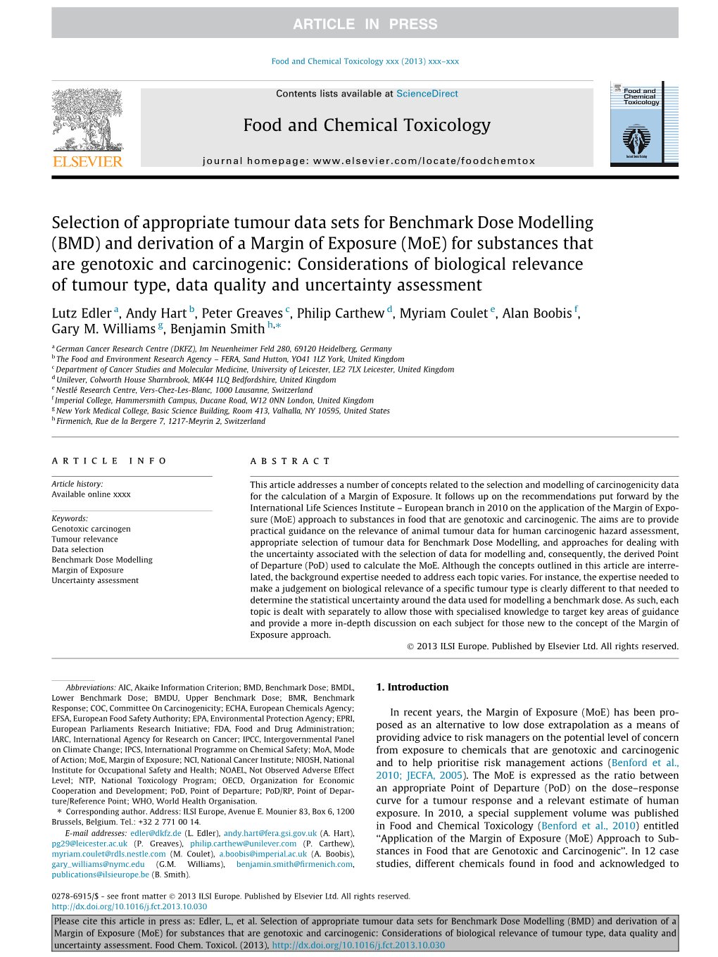 Selection of Appropriate Tumour Data Sets for Benchmark