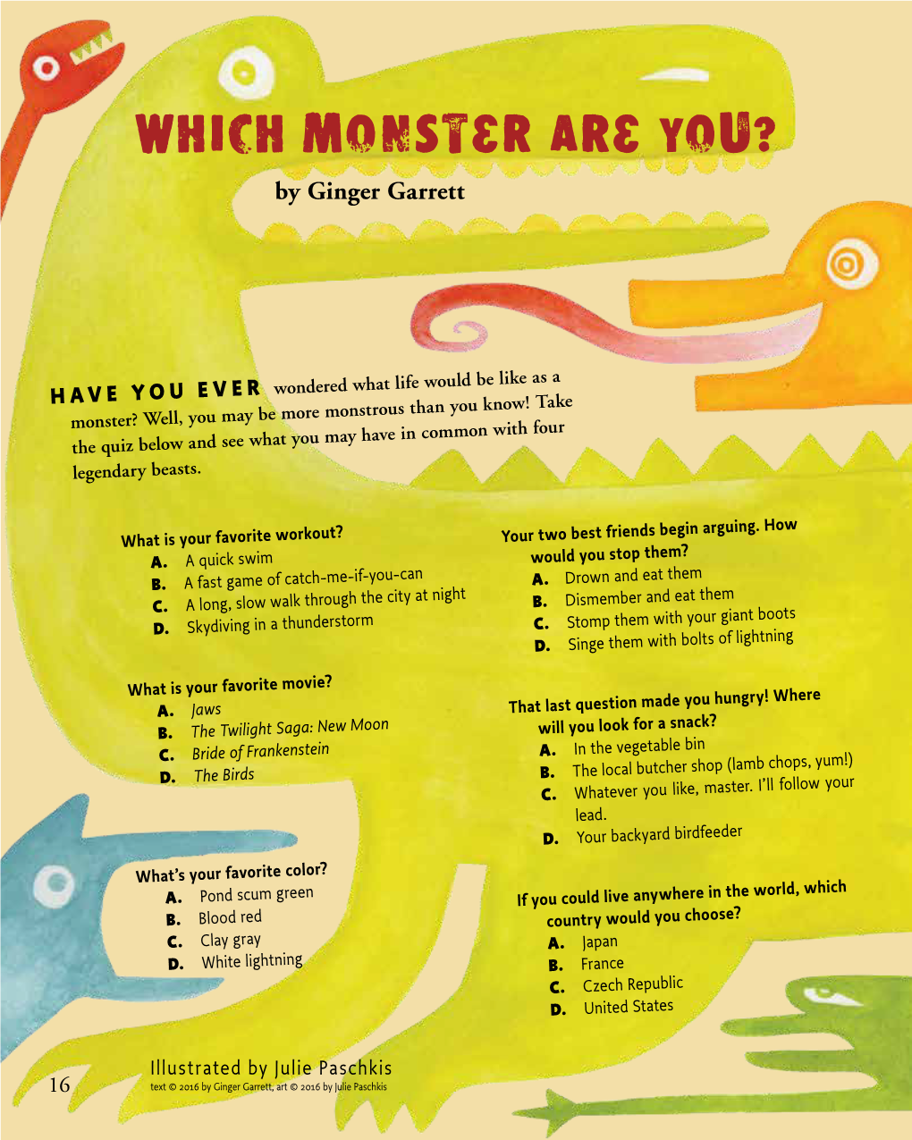 Which Monster Are You? by Ginger Garrett