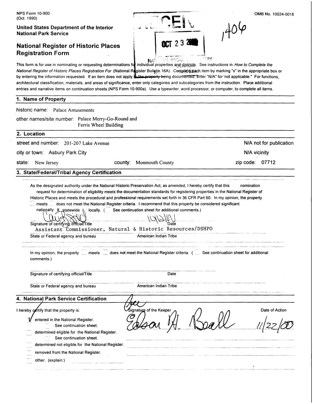 National Register of Historic Places Continuation Sheet