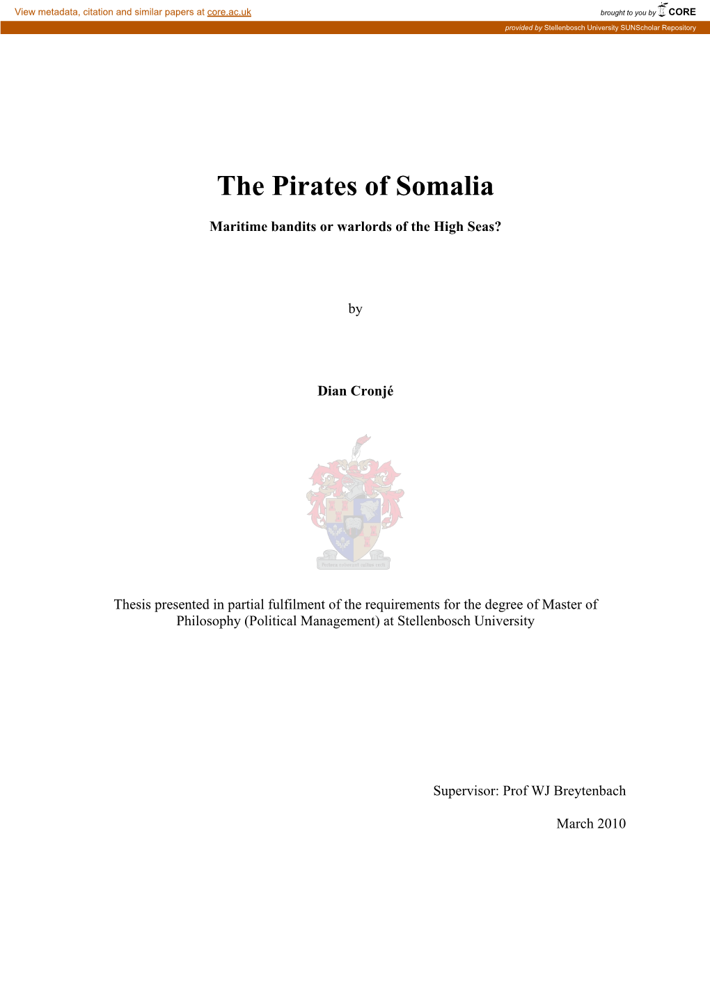 The Pirates of Somalia