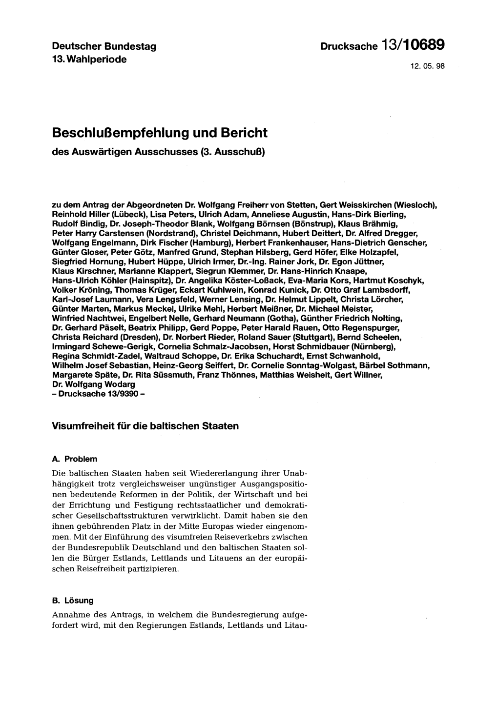 Beschlußempfehlung Und Bericht Des Auswärtigen Ausschusses (3