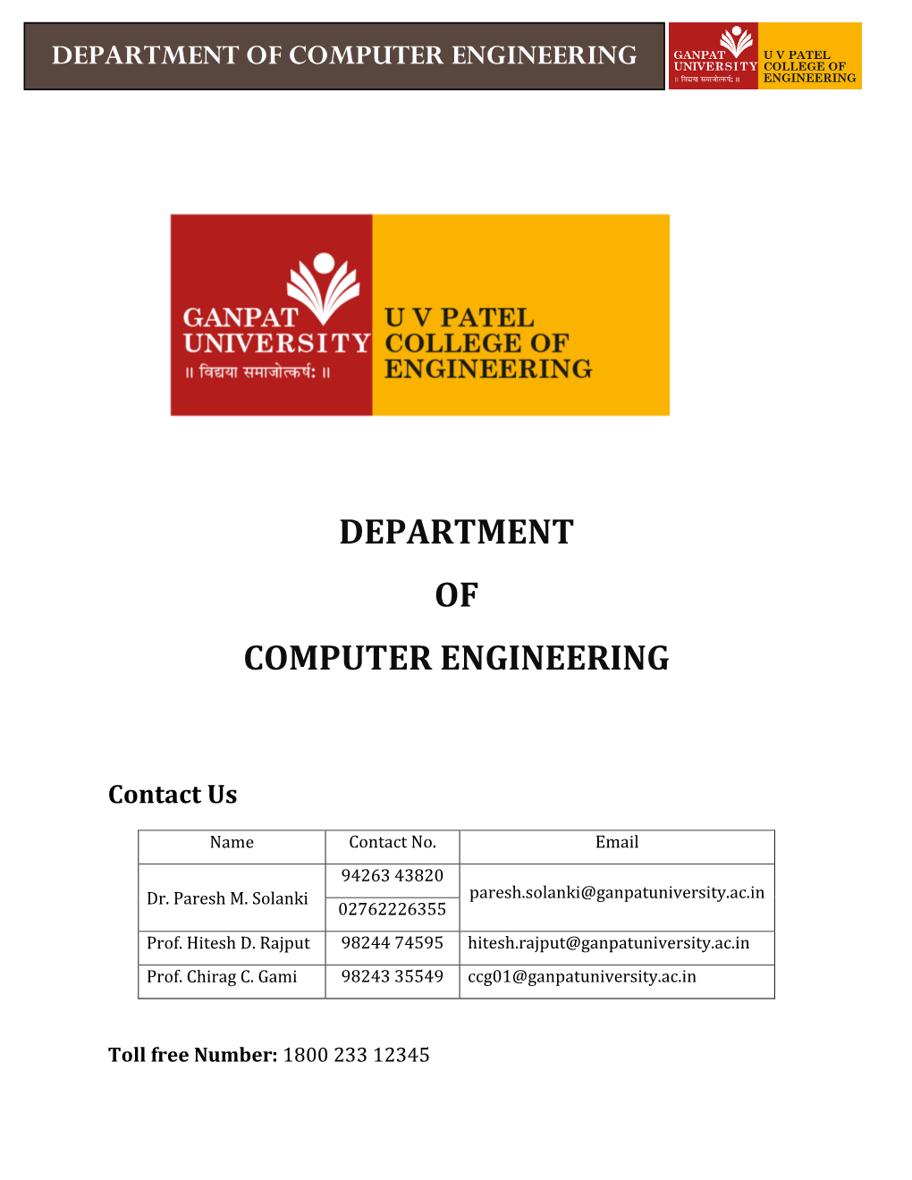 Department of Computer Engineering