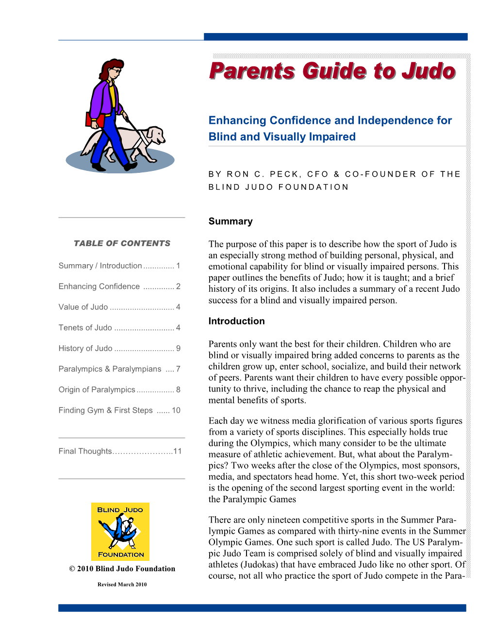Parents Guide-Revisedmarch2010.Pub