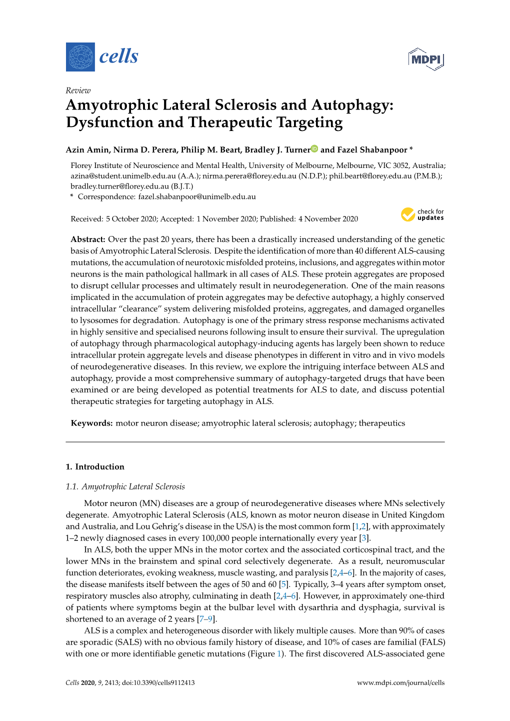 Amyotrophic Lateral Sclerosis and Autophagy: Dysfunction and Therapeutic Targeting