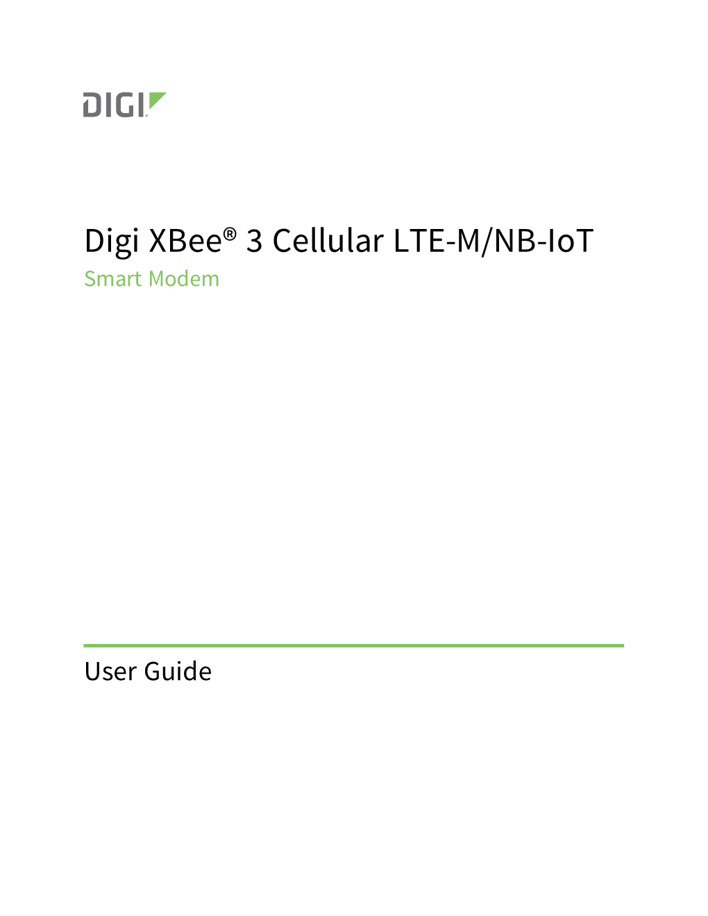Digi Xbee® 3 Cellular LTE-M/NB-Iot Global Smart Modem User Guide 2