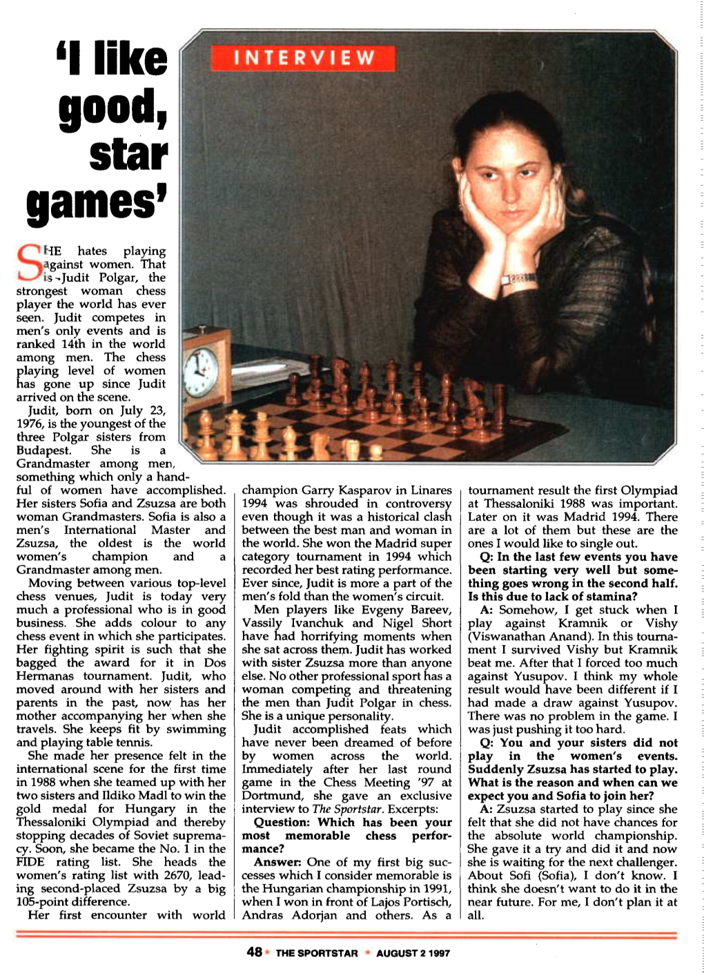 'I Like Good, Star Games'