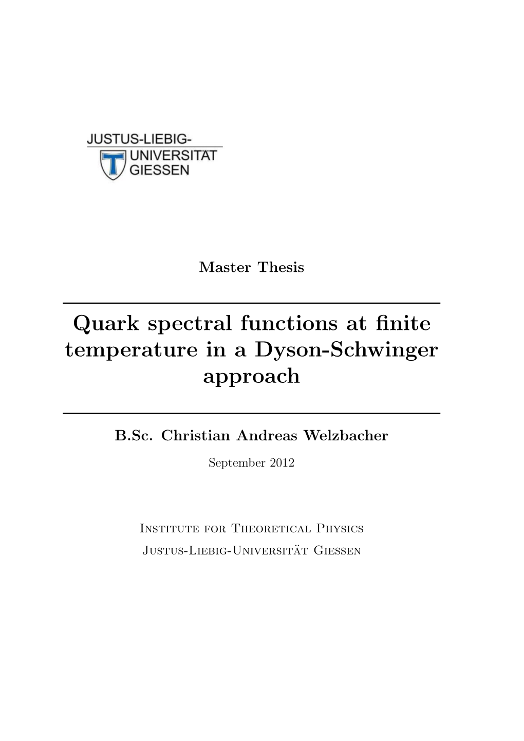 Quark Spectral Functions at ﬁnite Temperature in a Dyson-Schwinger Approach