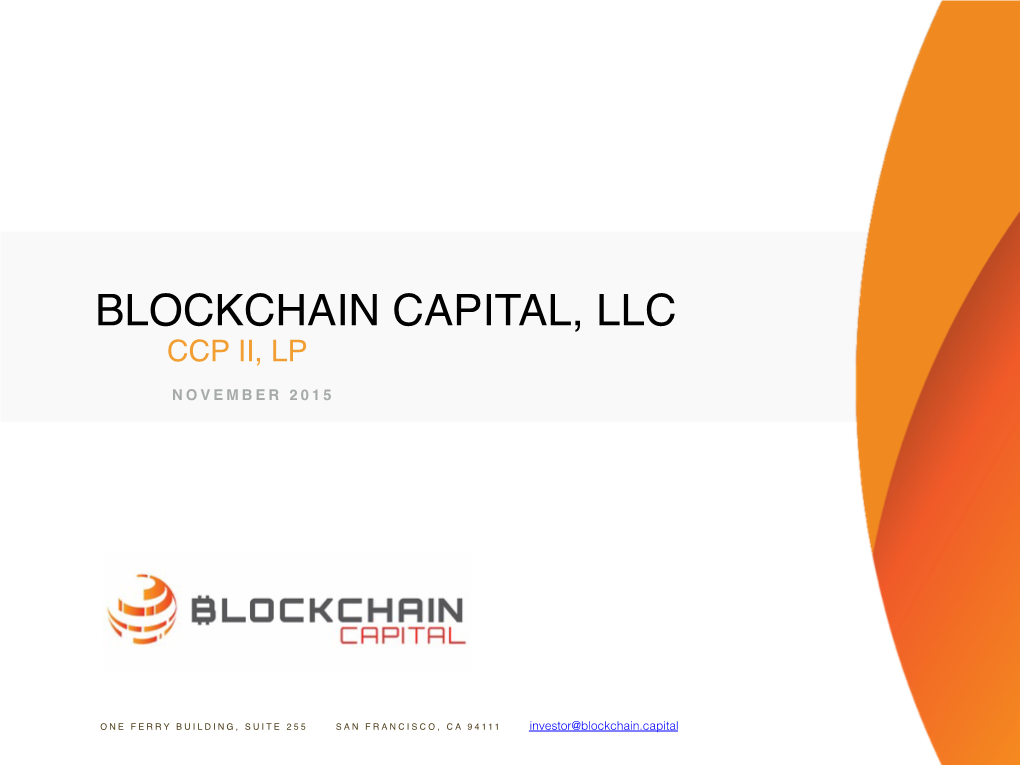 Blockchain Capital Presentation