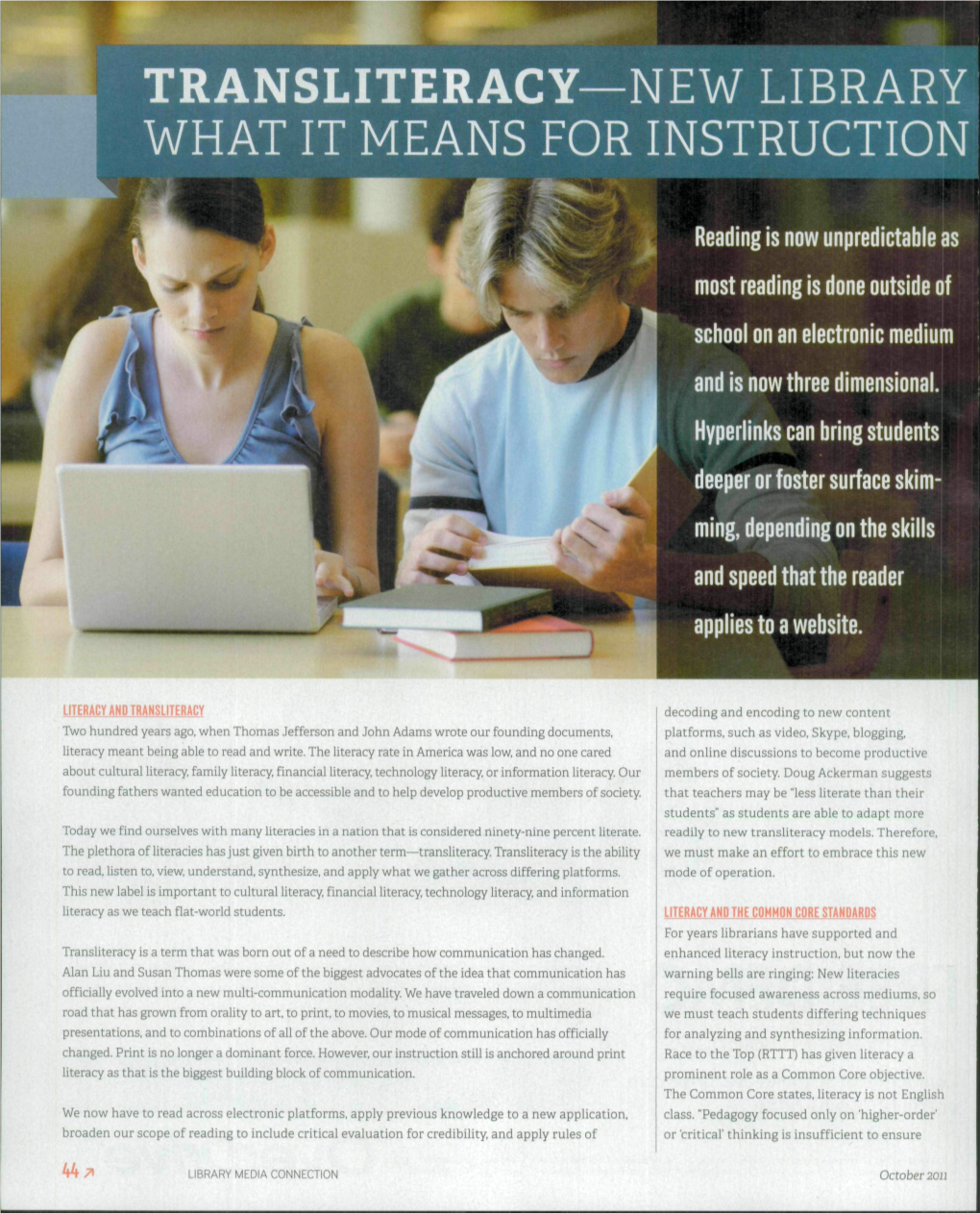Transliteracy—N What It Means for Instructio