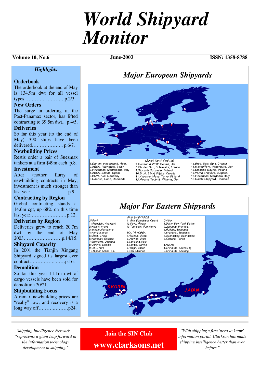 World Shipyard Monitor