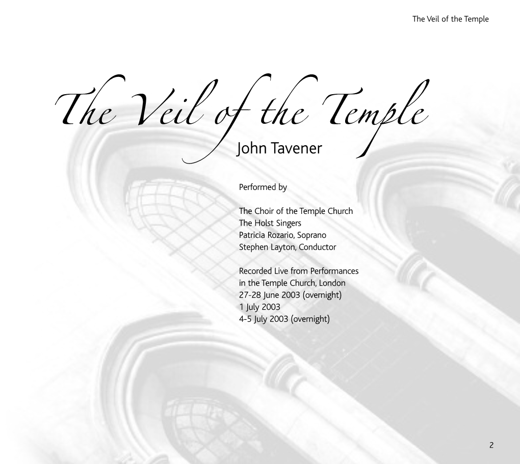 The Veil of the Temple