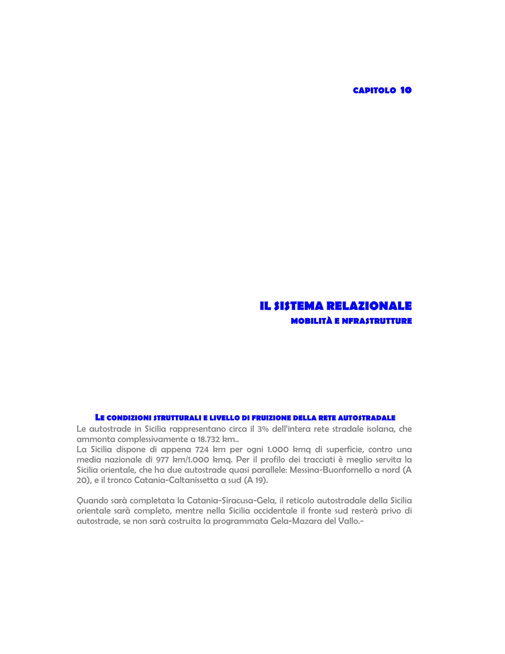 Il Sistema Relazion Ale Mob Ilità E N Frastru Ttu Re