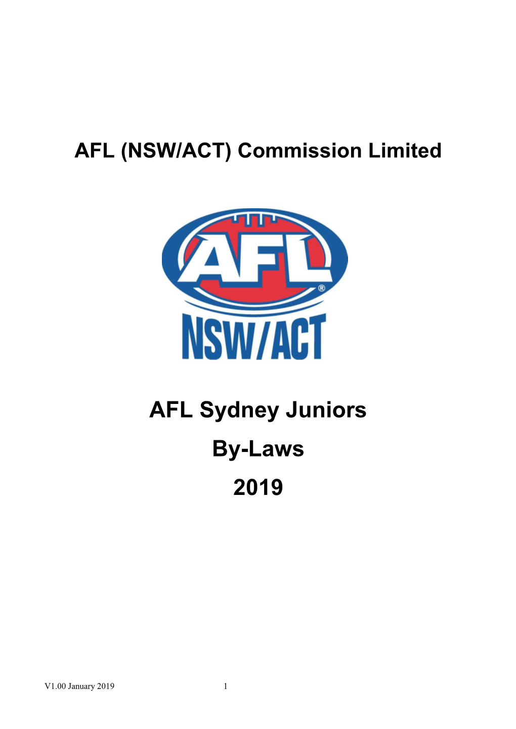 AFL Sydney Juniors By-Laws 2019